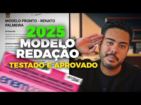 Thumbnail da aula: NOVO MODELO REDAÇÃO ENEM 2025 (+900 em QUALQUER TEMA)