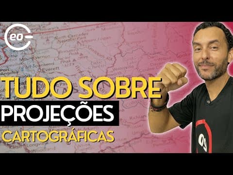 Thumbnail da aula: Aula de Geografia | Projeções cartográficas| Plana, Cônica e Cilíndrica