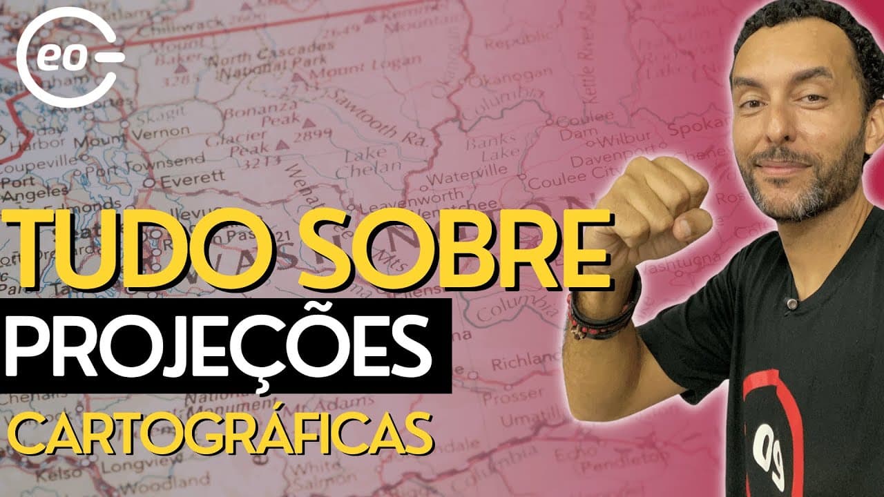 Thumbnail: Aula de Geografia | Projeções cartográficas| Plana, Cônica e Cilíndrica