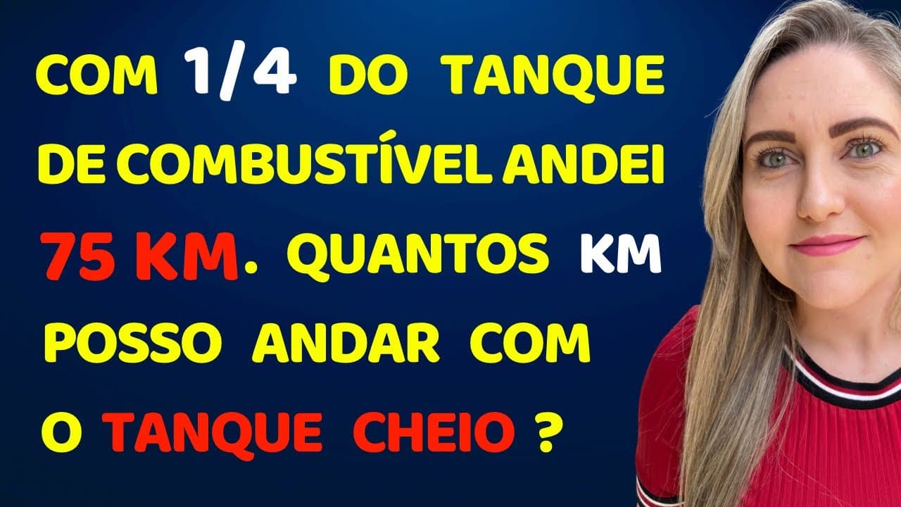 Thumbnail: CONSEGUE DESCOBRIR QUANTOS KM?? Matemática básica todo dia.📚🚀