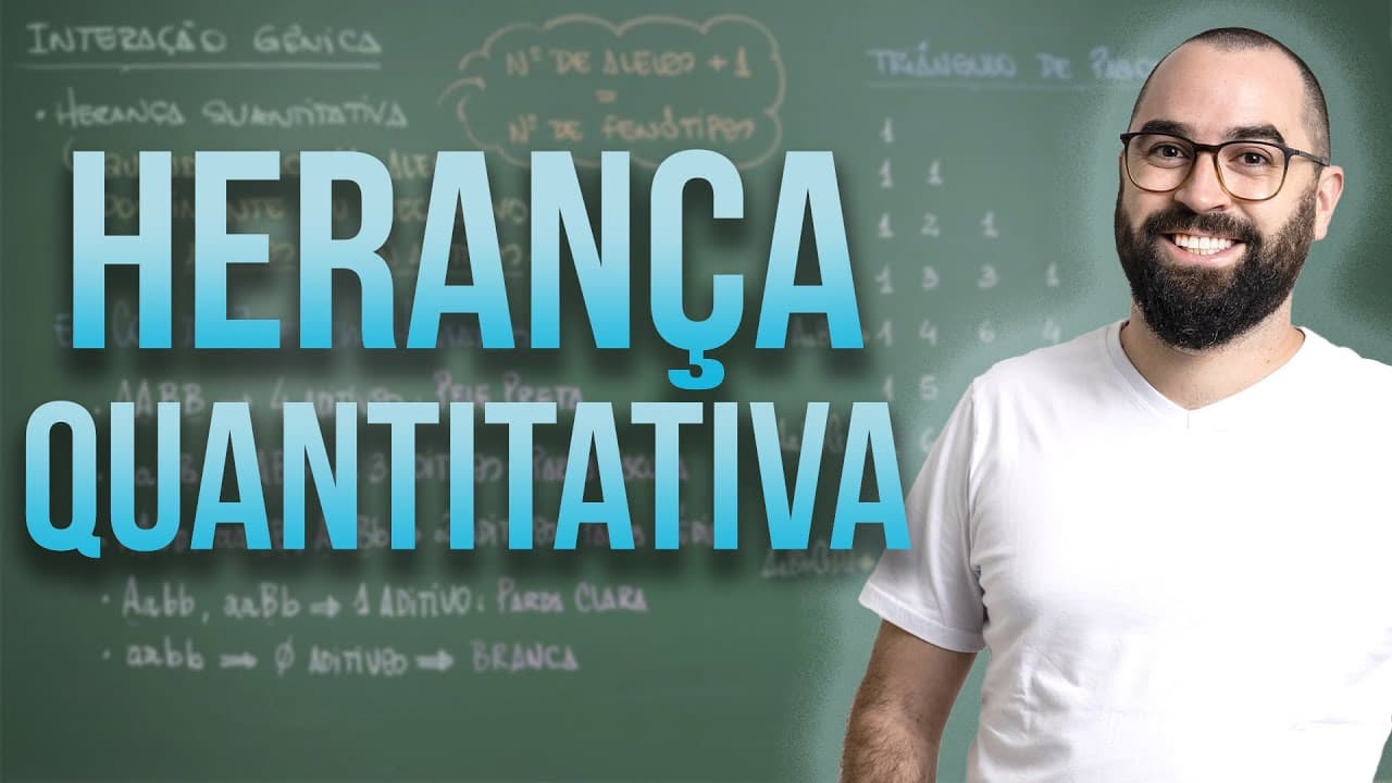 Thumbnail: Herança Quantitativa - Aula 13 - Módulo II: Genética | Prof. Gui