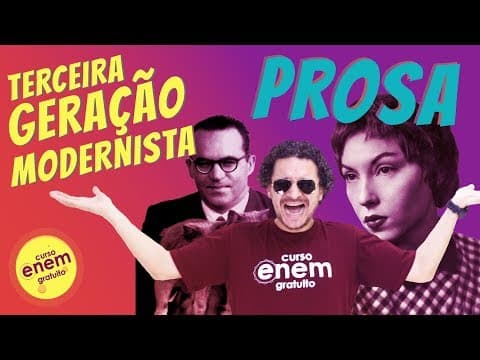 Thumbnail da aula: TERCEIRA GERAÇÃO MODERNISTA (PROSA) | Resumo de Literatura Enem. Profe Anderson Rollo