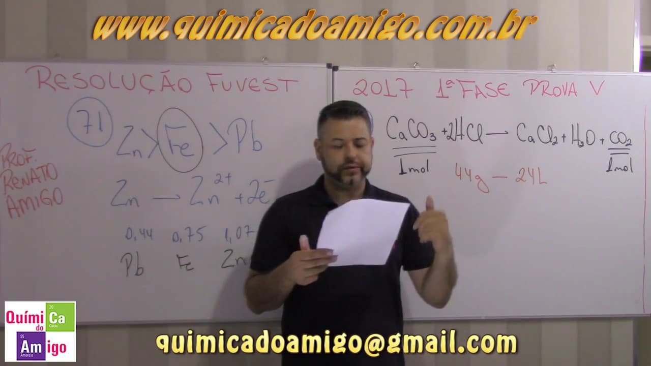 Thumbnail: Resolução FUVEST 2017 - 1ª Fase - Química