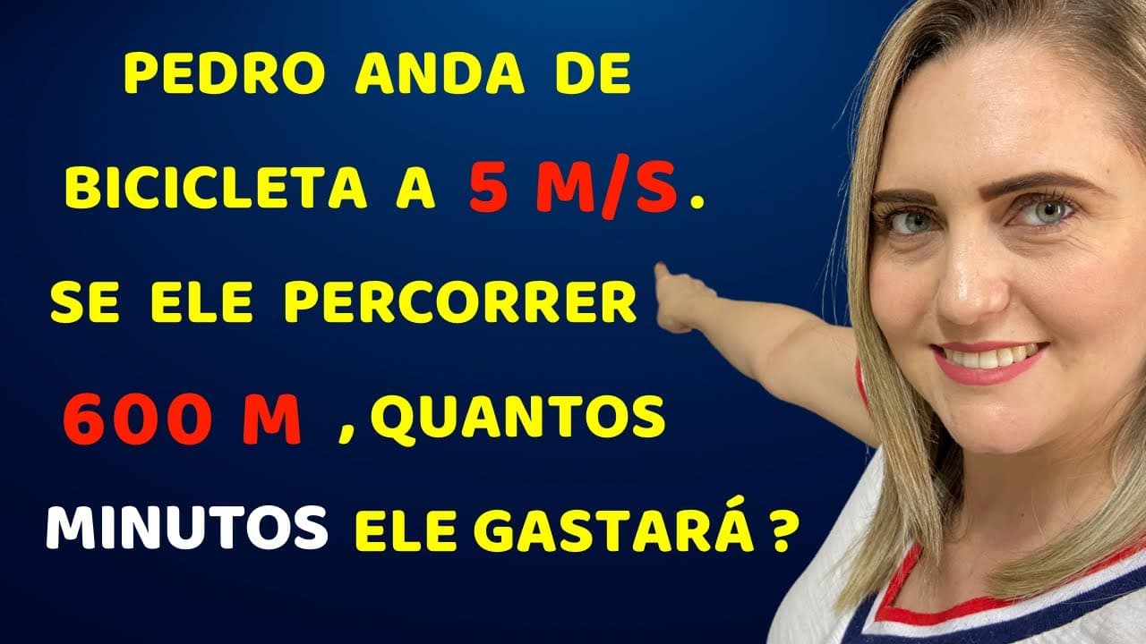 Thumbnail: CONSEGUE DESCOBRIR O TEMPO ??? Matemática básica todo dia.📚🚀