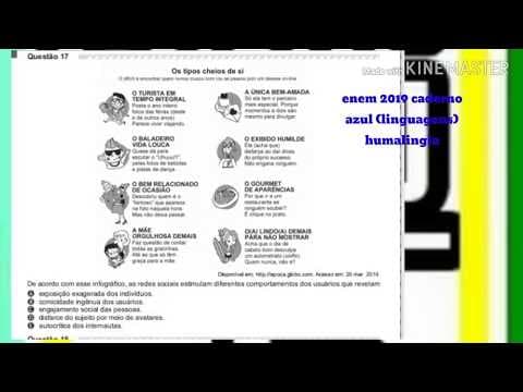 Thumbnail da aula: Questão 17 caderno azul linguagens Enem 2019 selfies