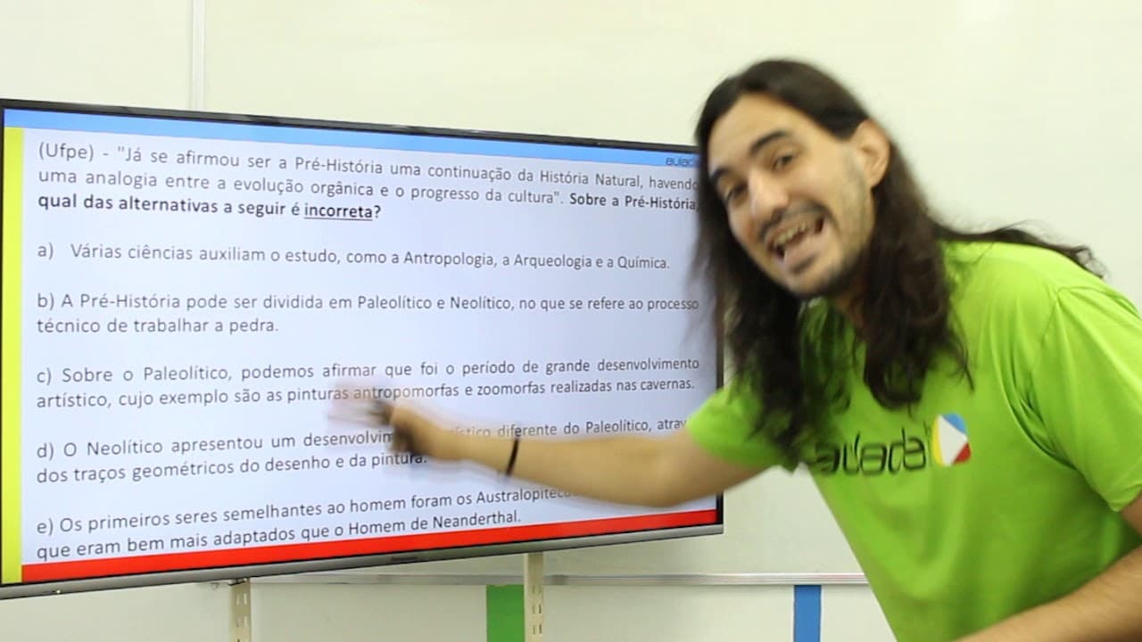 Thumbnail: HISTÓRIA - Exercícios de Vestibular: Pré História I