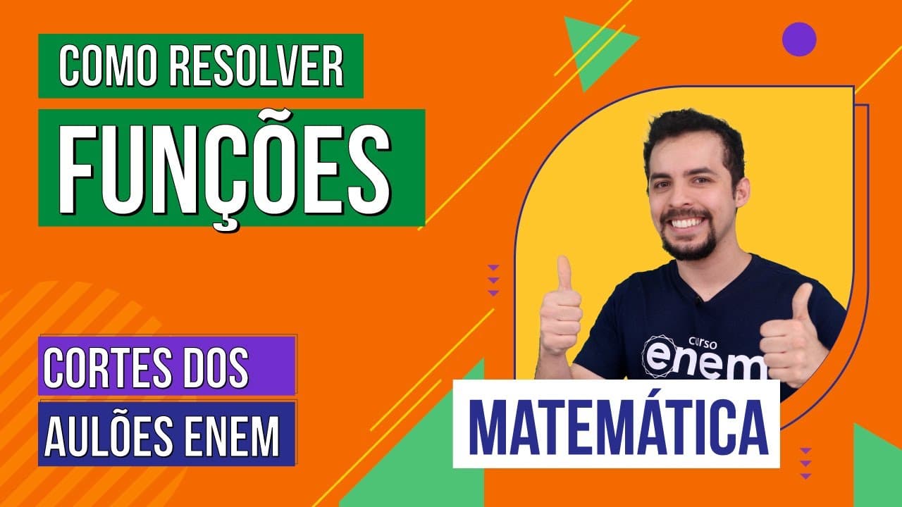 Thumbnail: FUNÇÕES: exercícios e como resolver | Cortes dos aulões do Enem | Matemática | Lucas Borguezan