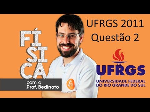 Thumbnail da aula: UFRGS 2011 - Questão 2 - Sobre o movimento do objeto, são feitas as seguintes afirmações.