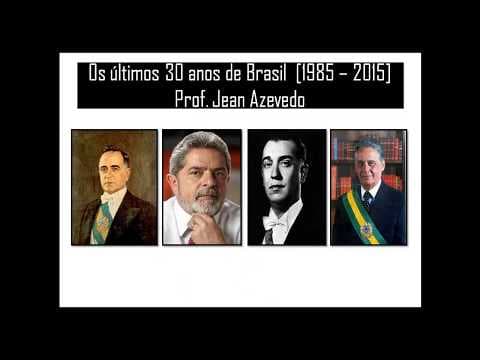 Thumbnail da aula: Redemocratização Brasileira| Anos 80 | Sarney | Collor | FHC | Lula