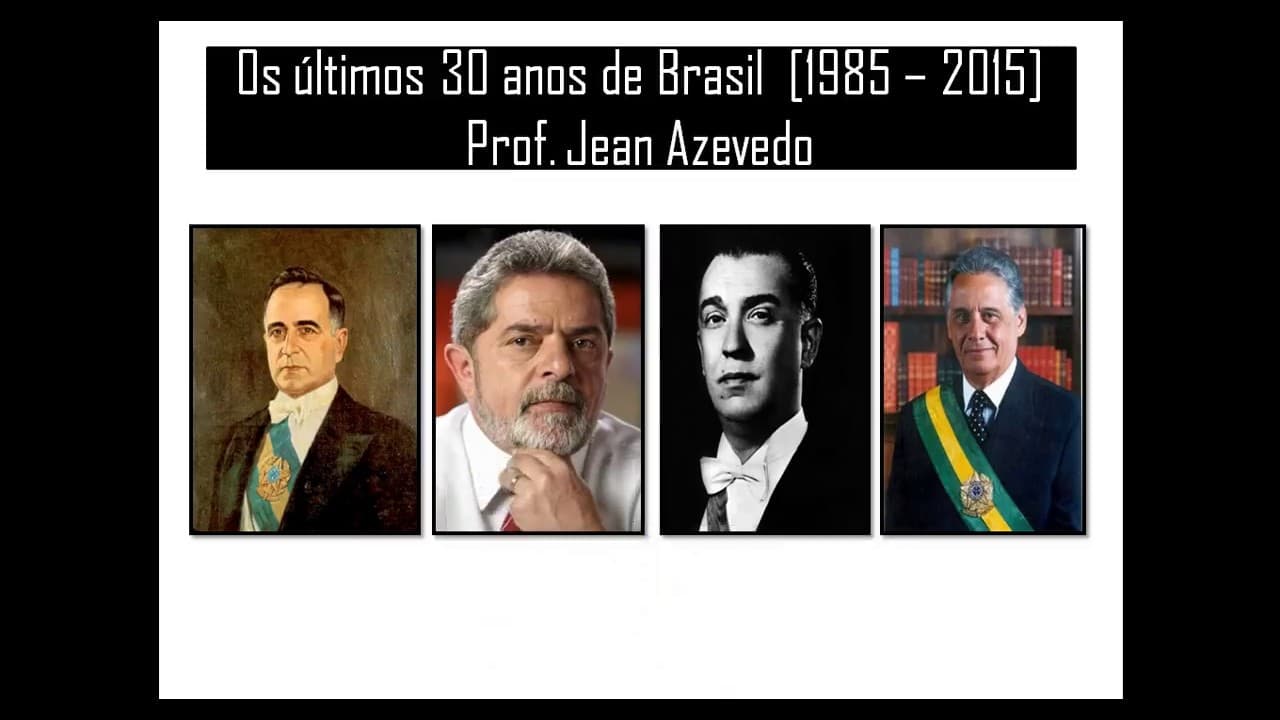 Thumbnail: Redemocratização Brasileira| Anos 80 | Sarney | Collor | FHC | Lula
