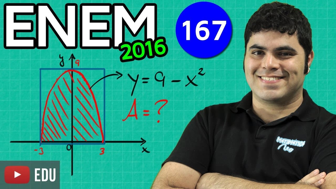 Thumbnail: 👉 ENEM 2016 Matemática #32 - Área Sob o Arco de Parábola