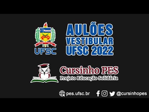 Thumbnail da aula: Aulão Vestibular UFSC 2022 - 6º DIA - Redação -Cursinho PES