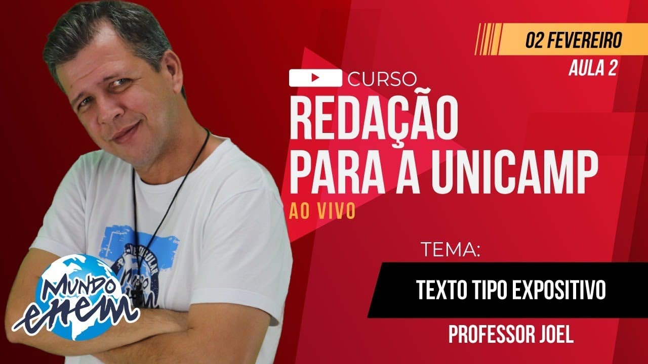 Thumbnail: REVISÃO DE REDAÇÃO PARA A 2ª FASE UNICAMP - TEXTO TIPO EXPOSITIVO