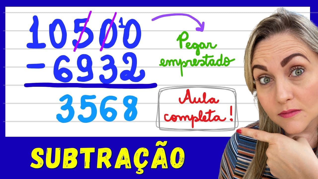 Thumbnail: SUBTRAÇÃO COM RESERVA + PROVA REAL!! EXPLICAÇÃO COMPLETA DE SUBTRAÇÃO! VEM APRENDER MATEMÁTICA!