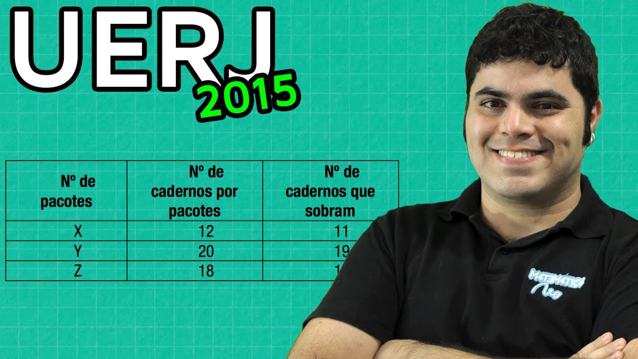 Thumbnail: Questão UERJ 2015 Matemática - Mínimo Múltiplo Comum (MMC)
