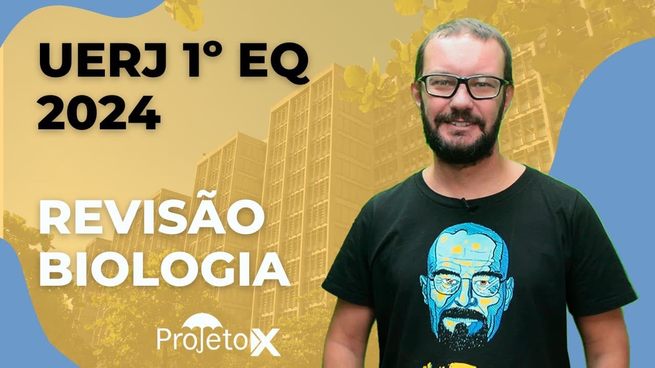 Thumbnail: Resolução 1º EQ UERJ 2024 - BIOLOGIA | Prof. Paulo Vitor | Ao Vivo