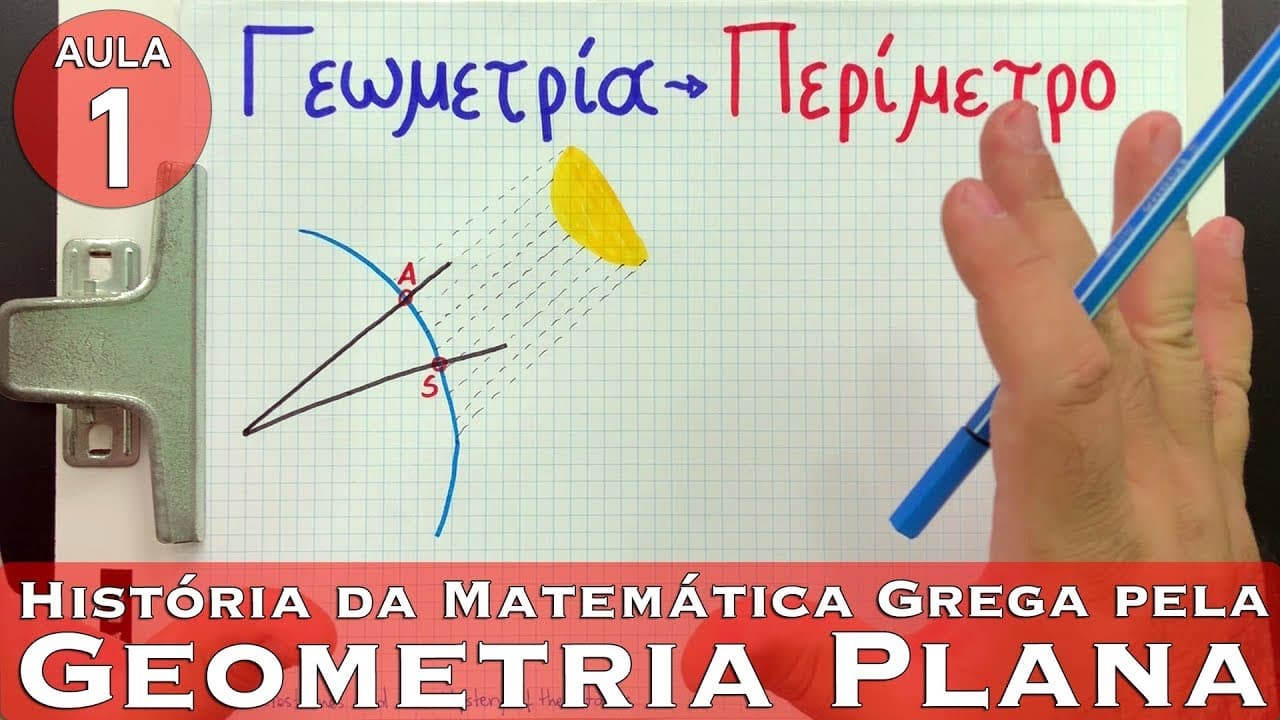 Thumbnail: ⭐️ PERÍMETRO e ÁREA de Figuras Planas | História da Matemática Grega | Aula 1
