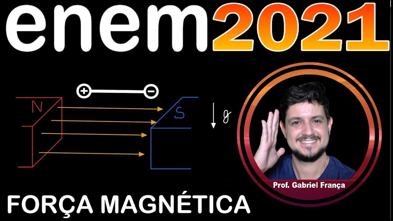 Thumbnail: Duas esferas carregadas com cargas iguais em módulo e sinais contrários estão ligadas por uma haste