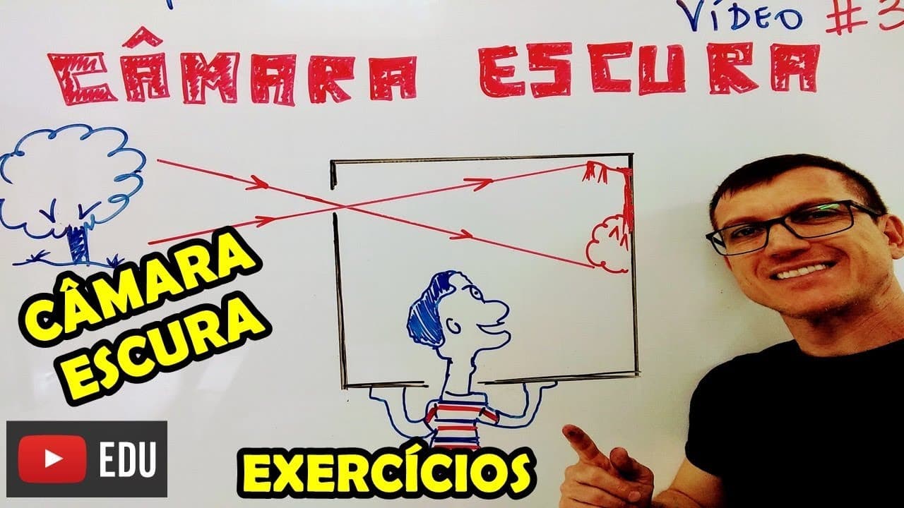 Thumbnail: EXERCÍCIOS de ÓPTICA - COMO FUNCIONA A CÂMARA ESCURA? -  AULA 2   Prof  Boaro   VÍDEO# 3