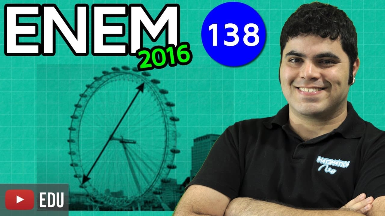 Thumbnail: ENEM 2016 Matemática #03 - Unidades de Medida na London Eye e Cálculos Aproximados (dica matadora)