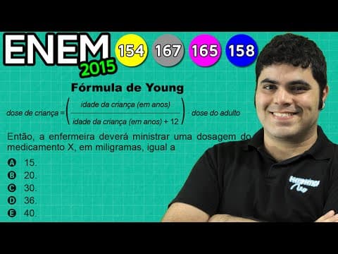 Thumbnail da aula: ENEM 2015 Mathematics #23 - Solving the Young's Formula Equation