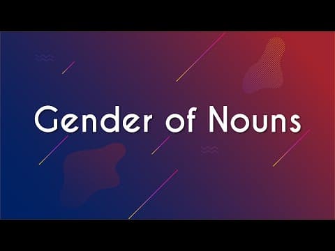 Thumbnail da aula: Gender of nouns - Brasil Escola