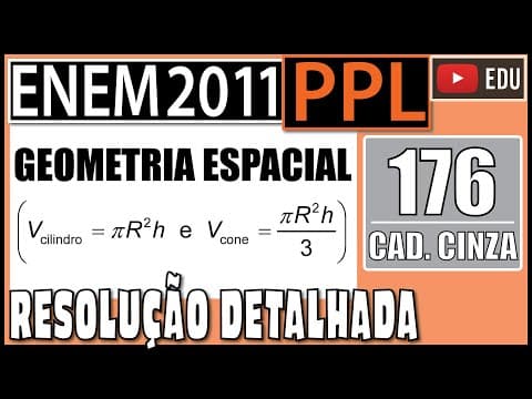 Thumbnail da aula: [ENEM 2011 PPL] 176 📓 GEOMETRIA ESPACIAL Célia é uma confeiteira renomada na pequena cidade onde