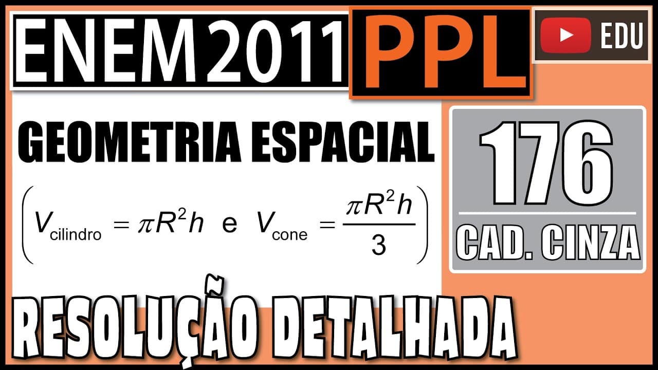 Thumbnail: [ENEM 2011 PPL] 176 📓 GEOMETRIA ESPACIAL Célia é uma confeiteira renomada na pequena cidade onde