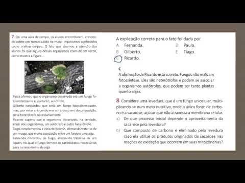 Thumbnail da aula: Aula nº14 - 08/05/20- Biologia- Professora Susanne, 3ª série – Fungos (correção)