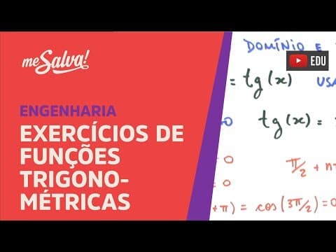Thumbnail da aula: Me Salva! PRC18 - Exercícios: Funções trigonométricas