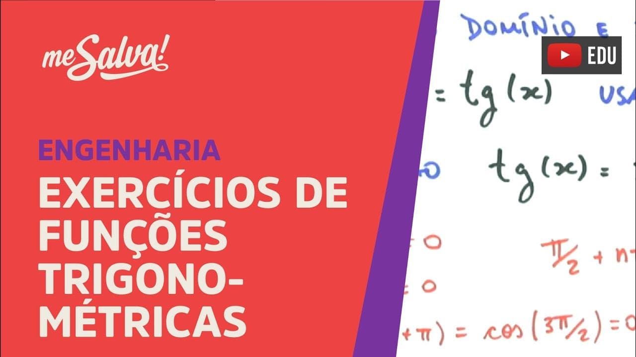 Thumbnail: Me Salva! PRC18 - Exercícios: Funções trigonométricas