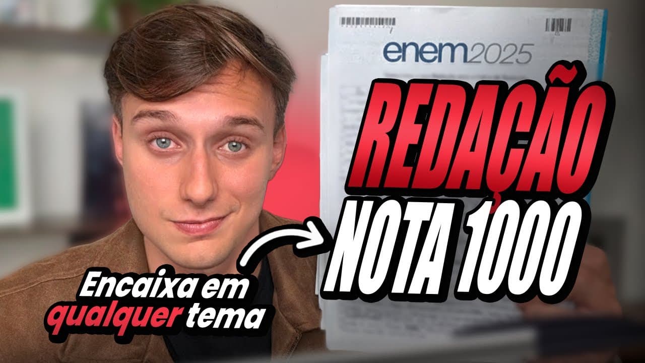 Thumbnail: REDAÇÃO do ENEM em 30 MINUTOS com MODELO PRONTO! (na prática)