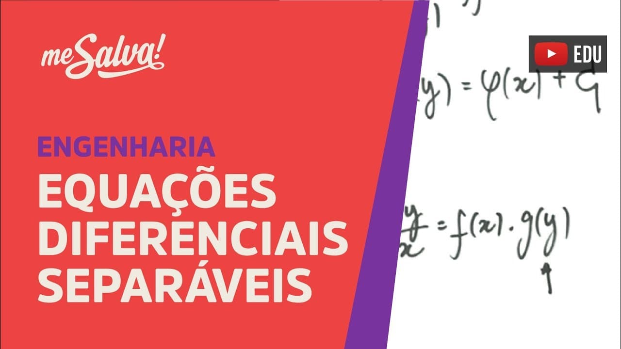 Thumbnail: Me Salva! EQD4 - Equações Diferenciais Separavéis - Equações Diferenciais