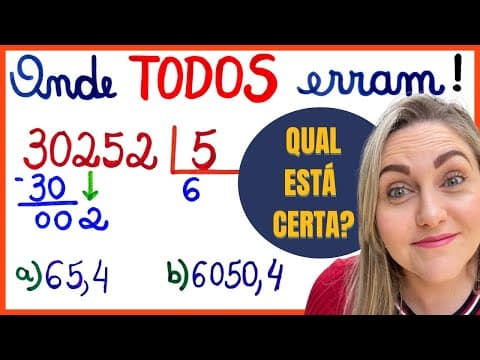 Thumbnail da aula: PARE DE ERRAR DIVISÃO!!!!