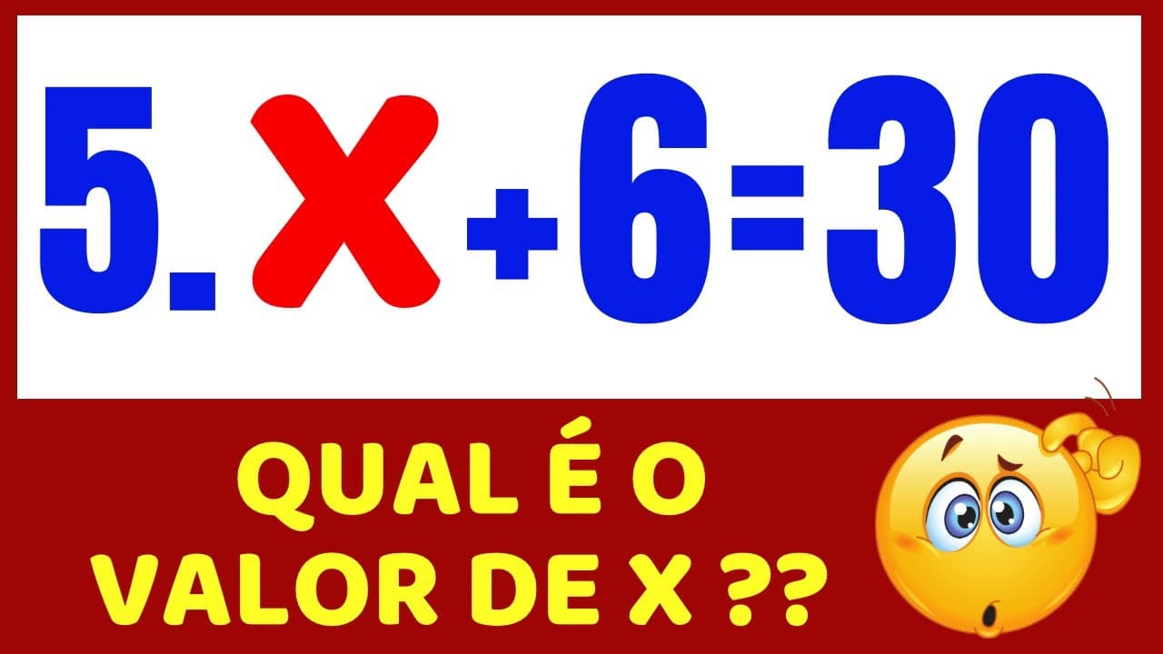 Thumbnail: 😱VOCÊ CONSEGUE MESMO ACHAR O VALOR DE X? SERÁ QUE CONSEGUE?? RSRS