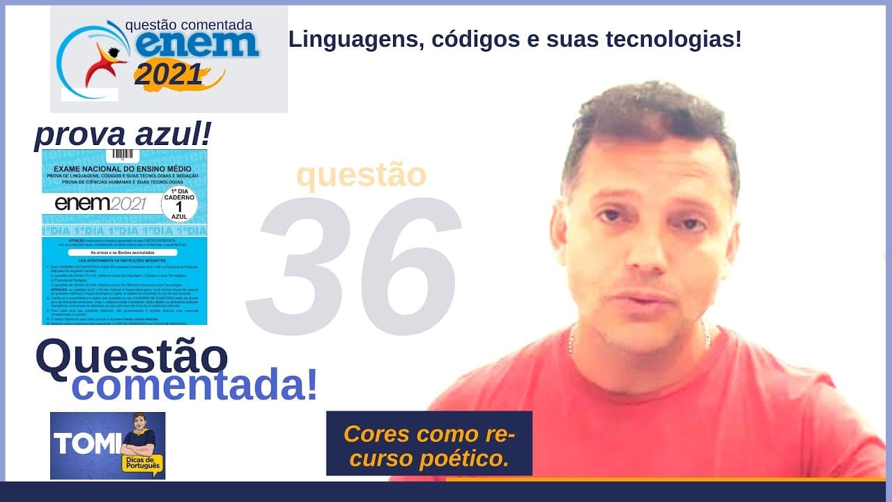 Thumbnail: #Enem: questão36 comentada. Recurso poético no eu lírico