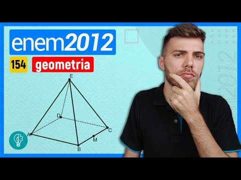Thumbnail da aula: 🛑154 Enem 2012 - GEOMETRIA - João propôs um desafio a Bruno, seu colega de classe: ele iria