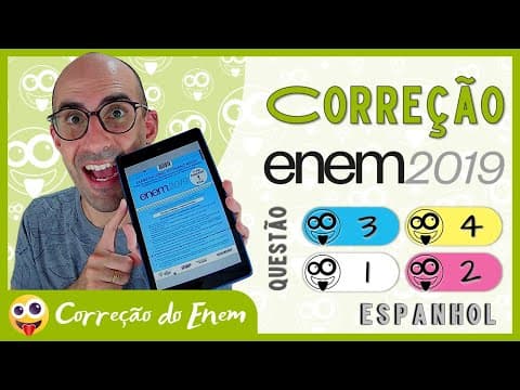 Thumbnail da aula: [CORREÇÃO DO ENEM] Questão 3 (espanhol) - Enem 2019 - Prova azul ▷ La cigarra y la hormiga