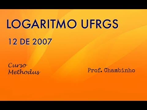 Thumbnail da aula: Questão 12 de 2007 da prova de matemática da UFRGS - a tabela abaixo possibilita calcular