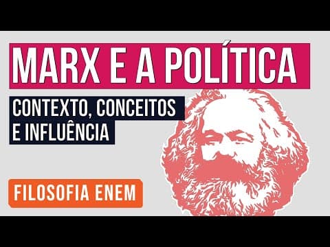 Thumbnail da aula: MARX E A POLÍTICA: contexto, conceitos e influência | Filosofia para o Enem | Ernani Júnior Silva