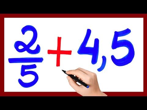 Thumbnail da aula: 🤔DUAS MANEIRAS DE SOMAR FRAÇÃO COM DECIMAL!!!