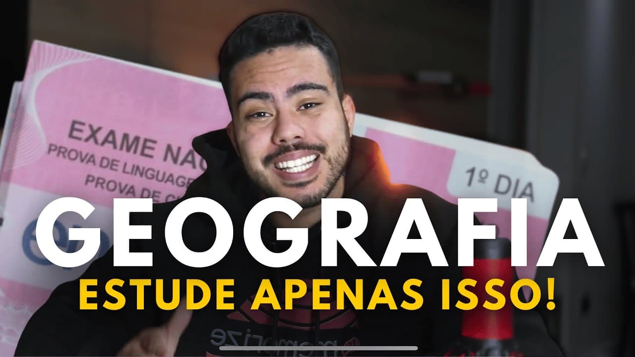 Thumbnail: 🌎O que MAIS CAI em GEOGRAFIA no ENEM 🌎 (Cronograma 20 semanas)