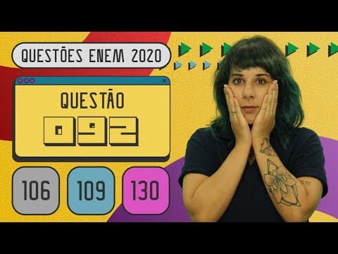 Thumbnail da aula: ENEM 2020 | TERMODINÂMICA | QUESTÃO 92