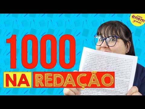 Thumbnail da aula: COMO ESCREVER UMA REDAÇÃO NOTA MIL:  ENTENDA AS 5 COMPETÊNCIAS DA REDAÇÃO DO ENEM
