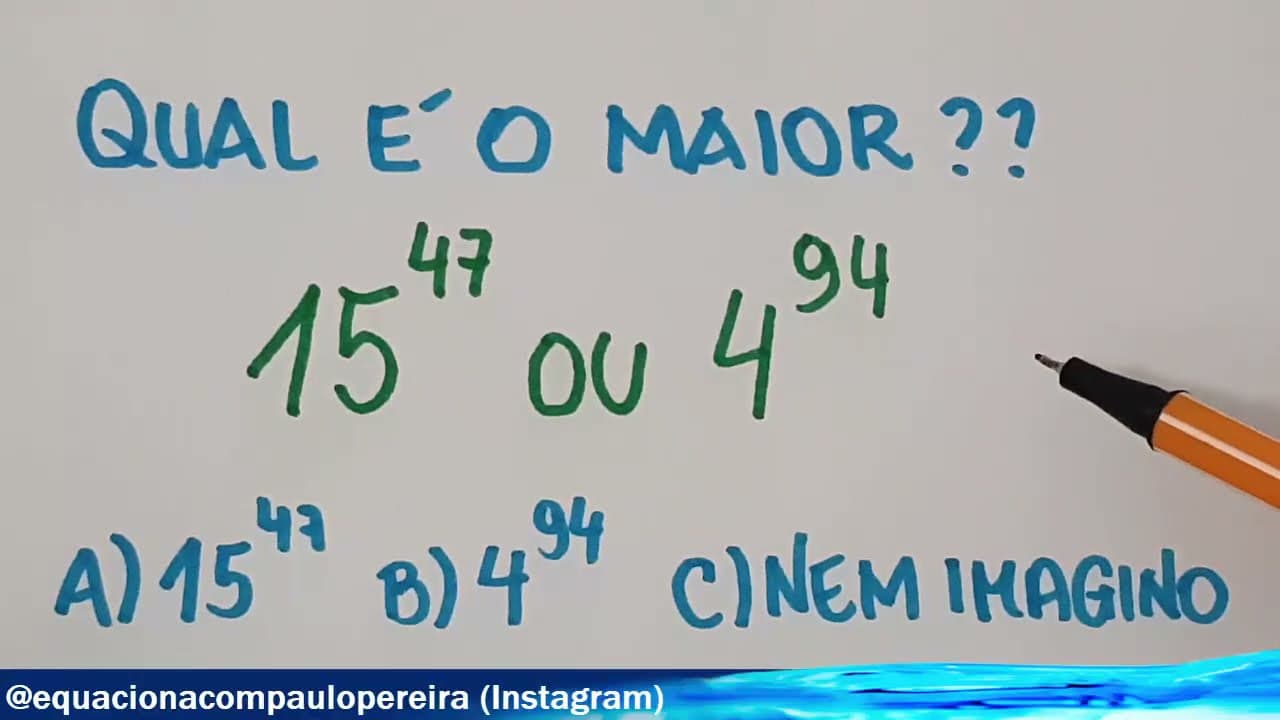 Thumbnail: 🔥 HELP MATEMÁTICA BÁSICA - Qual é o maior?  #192