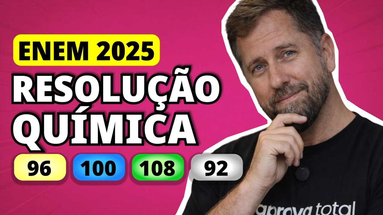 Thumbnail: ENEM 2025 QUÍMICA – Questão 96 | Existe um processo de purificação de água em que são removidos os