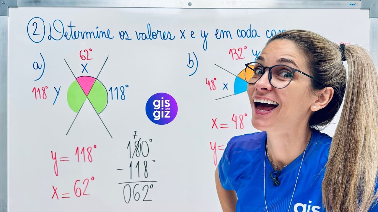 Thumbnail: ÂNGULOS OPOSTOS PELO VÉRTICE - EXERCÍCIOS