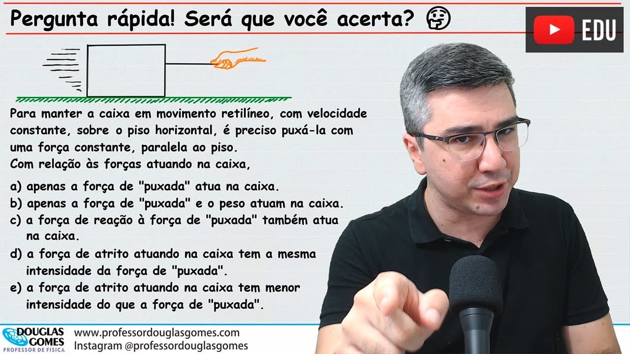 Thumbnail: Perguntas rápidas #2: há só uma força ou há duas? Alguma é maior?