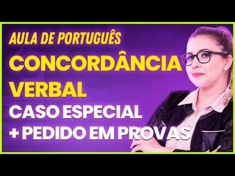 Thumbnail da aula: CONCORDÂNCIA VERBAL: FAZ ANOS OU FAZEM ANOS? (VERBOS IMPESSOAIS) - Professora Pamba