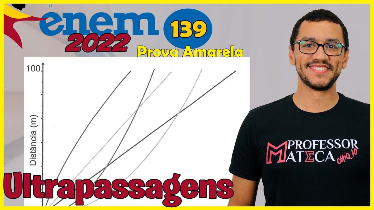 Thumbnail: Questão 139 (Prova Amarela) Matemática ENEM 2022 | Gráficos   Ultrapassagens